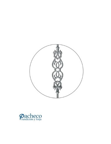 Balaustre de Hierro Fundido Ornamental 650x12 brillo